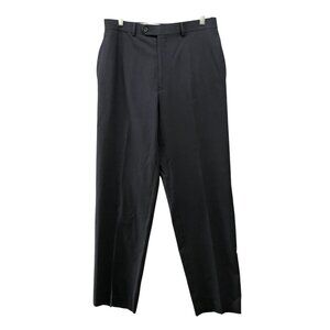 Lauren Ralph Lauren Total Comfort Wool Dress Pants Mens 32x32 Black Flat Front